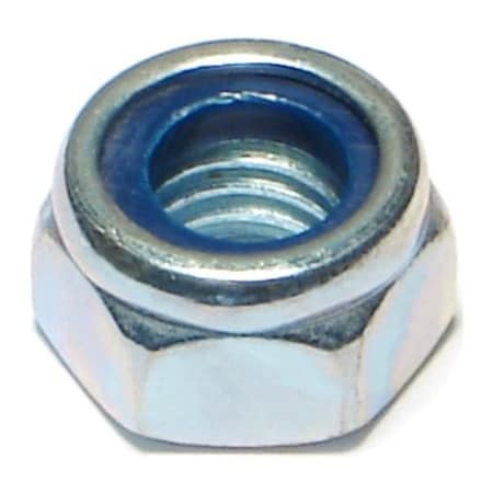 Nylon Insert Lock Nut, M8-1.25, Steel, Class 8, Zinc Plated, 10 PK